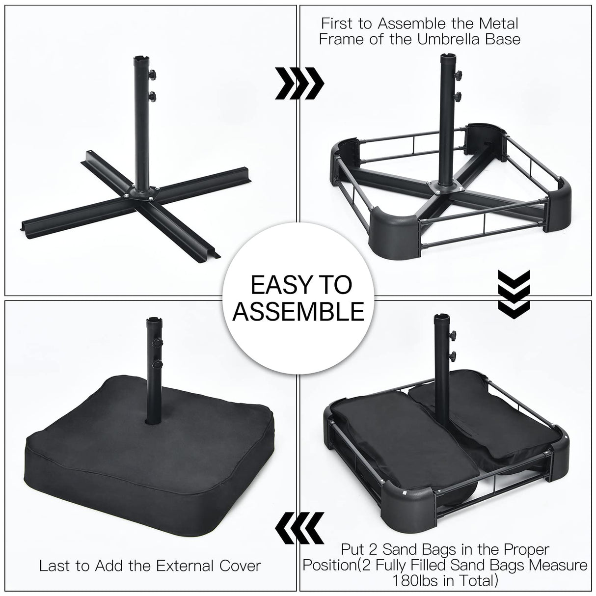 Tangkula 10 Piece Patio Rattan Dining Set with 15Ft Double-Sided Umbrella, Outdoor Heavy Duty Acacia Wood Table and Stackable Wicker Chairs Set, Umbrella with Weighted Base (Grey) Tangkula