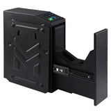 1DOT2 Gun Safe, Biometric Pistol Safe Nightstand, Quick Access Sliding Door Handgun Safes and Gun Lock Box for Home, Car, Truck, Bedside 3-Ways unlock Safe Fingerprint, Digital Key，Interior Lights 1DOT2