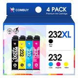 232XL 232 Ink Cartridge Remanufactured Replacement for Epson 232XL Ink Cartridges Combo Pack T232 232 XL 232 Ink Cartridge for Expression Home XP-4200 XP-4205 Workforce WF-2930 WF-2950 Printer (4Pack) COMBUY