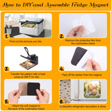 Sublimation Blanks Magnet 3x3 inch, Home Kitchen Blanks Refrigerator Magnets Bulk with 12 PCS Large Square Blanks, 12 PCS Magnet for Fridge Office Calendar Décor Personalized DIY Sublimation Items Cruzix