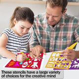 30 Pieces Drawing Stencils Set for Kids, Plastic Drawing Painting Stencil Templates for Kids Crafts School Art Projects, Journal Stencil with 400+ Images LanMa