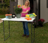 Lifetime Fold-in-Half Adjustable Folding Table, 4 Foot Lifetime