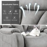 cinkehome Small Power Lift Recliner for Elderly, Lift Chair Recliners, Electric Recliner Chairs for Seniors, Remote Control, Adjustable, Side Pocket (Light Grey) cinkehome