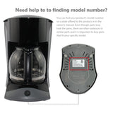 12-Cup Replacement Coffee Carafe Compatible with Mr. Coffee Coffee maker Pot, Replace Part# PLD12 PLD12-RB Series, Black Handle Cestlaive