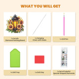 MXJSUA Lantern Sunflowers Special Shaped Hanging Diamond Painting Art Kits for Adults, Crystal Rhinestone Acrylic Gem Art Pendant Ornaments Kit for Home Decoration and Gift MXJSUA