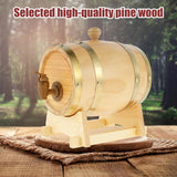Mimoyalaso Wooden Wine Barrel - 1.5L Whiskey Barrel with Tap Pine Wood Beer Barrel Mini Whiskey Barrels for Home Alcohol Distiller Wine Storage Barrel for Wine Beer Brandy Whiskey Tequila Mimoyalaso