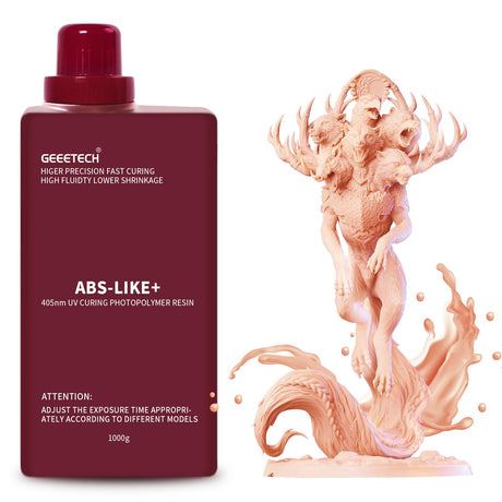 GEEETECH ABS-Like 3D Printer Resin, 405nm UV-Curing Photopolymer Resin, Strength and Toughness, High Precision, Low Viscosity, Low Odor, Compatible with LCD DLP Resin 3D Printers, Skin Colour 1kg Geeetech