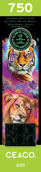 Ceaco - Glow in The Dark - Glowrious Animals Glow - 750 Piece Jigsaw Puzzle Ceaco