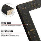 Golden State Art, 11x14 Picture Frame - Rustic Solid Wood with HD Plexiglass - 11 x 14 Picture Frame for Wall Mounting - Horizontal and Vertical Display - Distressed Black Golden State Art