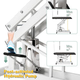 ACIDBOLT Hydraulic Pet Grooming Table, 42'' Durable Foldable Dog Grooming Table Suitable for Small Medium Large Dogs, Heavy-Duty Pet Grooming Table Drying Table with Adjustable Arms ACIDBOLT