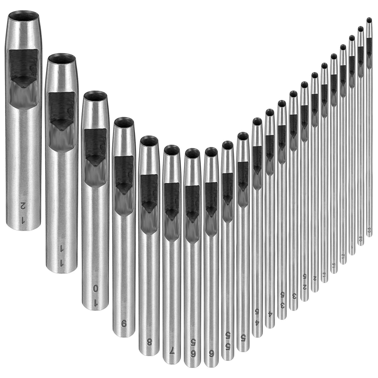 Leather Hole Punch Tool, 22pcs Circle Hole Punch Set - 0.5-12mm for Watch Bands, Belts, Canvas, Paper, Plastic, Leather Working DIVINA VITAE
