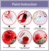 uuxsretaio 2 Pack Paint by Numbers Kits for Adults, Hummingbird Adults Paint by Number Kits with Framed, DIY Acrylic Easy Oil Painting Arts and Crafts for Home Wall Decor (8X12 Inch) uuxsretaio