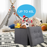 Hamgtrion Ottoman Storage Ottoman Collapsible Ottoman with Storage Foot Rest Small Ottoman Foot Stools Grey L17W13H13inches Hamgtrion