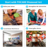 TOCARE Large Diamond Painting Kits for Adults Universe,Large Size Diamond Art Kits for Adults Galaxy Planets 27.5x15.7Inch, Full Drill Diamond Painting Kits Nature Scenery TOCARE
