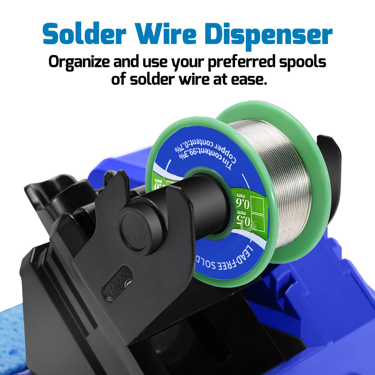 WEP 926LED V1 110W Soldering Iron Station Kit with Solder Wire, 5 Soldering Tips, Tip Cleaner, Tweezers, Desoldering Pump with Precision Temperature Control, Sleep Mode, ℉/℃ WEP