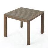 Christopher Knight Home Leah Outdoor Acacia Wood Chat Set with Water Resistant Cushions, 3-Pcs Set, Grey Finish / Grey Christopher Knight Home