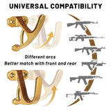 LOIUO Gun Rack Storage Wall Mount Rifles Shotgun Hooks Horizontal Metal Hangers for Storing Shotguns Rifles Archery Bow Heavy Duty Steel (Gold) LOIUO