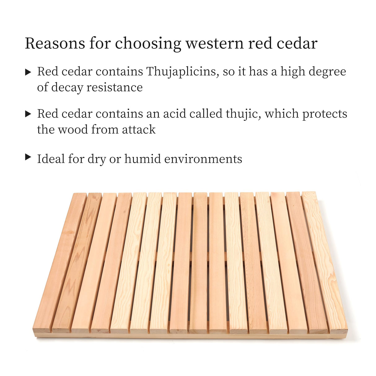 bingaai Cedar Wood Shower Mat, Cedar Wooden Bath Mats, Wood Bath Mat 31.5 × 23.6 in, Shower Stall Mat Non-Slip for Bathroom Bathtub Spa Sauna Garden Home, Wooden Floor Mat Large for Indoor and Outdoor bingaai