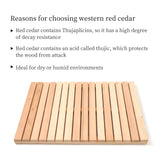 bingaai Cedar Wood Shower Mat, Cedar Wooden Bath Mats, Wood Bath Mat 31.5 × 23.6 in, Shower Stall Mat Non-Slip for Bathroom Bathtub Spa Sauna Garden Home, Wooden Floor Mat Large for Indoor and Outdoor bingaai