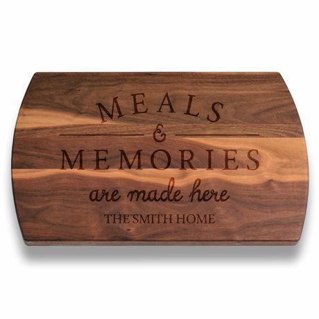 Blue Ridge Mountain Gifts Personalized Cutting Board Father's Day, Wedding or Anniversary - Laser Engraved in 3 Wood Types & 3 Varied Sizes - Custom Blue Ridge Mountain Gifts