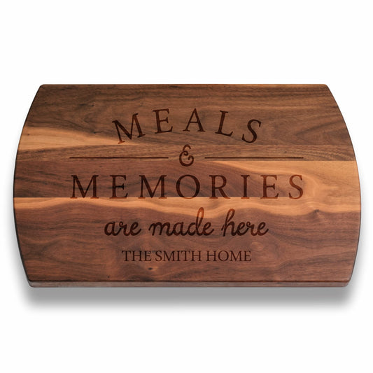 Blue Ridge Mountain Gifts Personalized Cutting Board Father's Day, Wedding or Anniversary - Laser Engraved in 3 Wood Types & 3 Varied Sizes - Custom - WoodArtSupply