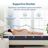 TERISTE 6 Inch Full Mattress Breathable Gel-Memory Foam Plus Pillowtop Mattress, Cool and Skin-Friendly, Fiberglass Free, Mattress in a Box, CertiPUR-US® Certified, Safe and Worry-Free TERISTE