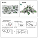 Piececool Metal 3D Puzzles for Adults, Cicada 3D Model Building Kits Insect Themed Animal Fashion Brooch Assembling DIY Crafts Creative Gifts Piececool