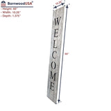 BarnwoodUSA | Farmhouse Rustic Welcome Sign for Front Porch | 5ft Front Door Décor | Vertical Barnwood Welcome Sign | Antique Outdoor Standing Sign | Sturdy | White Wash BarnwoodUSA