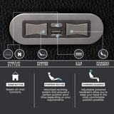 Valencia Piacenza Home Theater Seating | Premium Top Grain Nappa 9000 Leather, Power Recliner, Power Headrest, LED Lighting (Row of 3 Loveseat Right, Black) VALENCIA THEATER SEATING