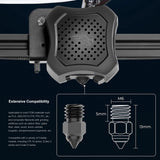Creality High End Hardened Steel Nozzle MK8 0.4MM 450℃ Harden Extruder Tips with High Thermal Conductivity for Creality Ender 3/Pro/V2/MAX,Ender 5/Pro/Plus,Ender 6,CR-10S/S4/S5 3D Printers ENOMAKER