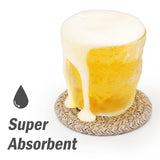 ABenkle 8 Pcs Drink Coasters with Holder, Cotton Woven Absorbent Coasters for Drinks, Minimalist Home Decor Coaster Set for Wooden Tabletop Protection Table, 4 inches Mixed Brown ABenkle