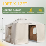 YOLENY Winter Gazebo Cover for 10×13 Hardtop Gazebo, Gazebo Accessories for All Seasons, Transform Your Gazebo for Winter, with Mesh Screens and Doors and Windows (Hardtop Gazebo Not Included) YOLENY