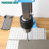 FASTTOBUY Leather Hole Puncher Hand Punching Machine Manual Press Puncher Punch Tools for DIY Leather Craft Punching Holes and Forming Pressing(with Chuck, PP Plate,Aluminum Plate) FASTTOBUY