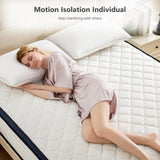 Ablyea Mattress King Size Bed 14 inch Hybrid Mattresses with Pocket Coils Springs, Pressure Relieve, Motion Isolation, Edge Support, CertiPUR-US & Oeko-TEX Certified Medium Firm Ablyea