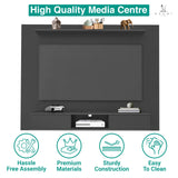 Naomi Home Zola Multi Storage Wall Media Center for up to 70 inch TVs, Entertainment Center with Storage, Floating TV Stand with 2 Sliding Doors and 2 Floating Wall Shelves, UV Painting Finish Black Naomi Home