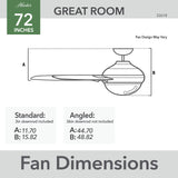 Hunter Fan Company 52618 Overton Ceiling Fan, 072, Matte Black Hunter