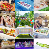 Jasonwell Inflatable Serving Bars Ice Buffet Salad Serving Trays Food Drink Holder Cooler Containers Indoor Outdoor BBQ Picnic Pool Party Supplies Luau Cooler w Drain Plug Jasonwell