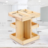 Bathroom Counter Organizer,Shelf for Bathroom Counter,Restroom Organizer,Mens Cologne Organizers,Skincare Organizers,Perfume Tray,Cologne Stand,Vanity Tray,Counter Shelf(Burlywood) EXIN DECHEN