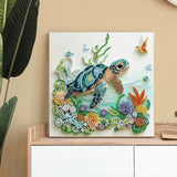 EOYDKAP Sea Turtle Diamond Art Kits for Adults, Diamond Painting Kits for Beginners, Easy Diamond Art for Home Wall Decor, Special Shaped Diamond Painting 11.8x11.8inch EOYDKAP