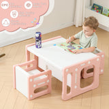 Bestgame Montessori Table and Chair Set, Kids Table and Chairs, Height-Adjustable Toddler Table and Chair Set, Table Chair for Ages 3-8, Childrens Table for Daycare, Classroom Bestgame