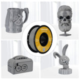 Kingroon PLA Plus（PLA+）3D Printer Filament, 10 Rolls, Dimensional Accuracy +/- 0.03 mm, 10kg Spool(22lbs), 1.75 mm，Black White Grey Red Blue Green Purple Skin Silver Yellow Kingroon