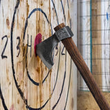 18.9" Throwing Axe, 2Pack Throwing Tomahawk with 1065 High Carbon Steel and Beech Wooden Handle, Well Balanced Great for Axe Throwing Game, Competition and Recreation THRWCLUB