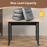 48" Adjustable Workbench with Wheels, Rolling Work Table for Garage, 2000 LBS Capacity Hardwood Work Bench, Heavy Duty Table for Workshop, Office, Garage, Home spanspace