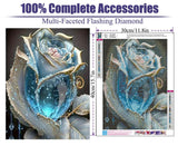 BOHADIY Rose Diamond Painting Kits for Adults-Flower Diamond Art Kits for Adults,Round 5D Floral Gem Art Kits for Adult DIY Crafts Kits Gift Home Wall Decor Gifts16x12inch BOHADIY