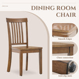 COLAMY Wooden Dining Chairs Set of 4, Spindle High Back Windsor Kitchen Side Chair, Farmhouse Dining Chairs for Kitchen and Dining Room, Light Brown COLAMY