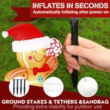 Crowye 6 FT Christmas Inflatables Gingerbread Inflatable Christmas Outdoor Decorations Cute Blow up Gingerbread Man in Hot Cocoa Mug with LED Light for Yard Garden Lawn Xmas Holiday Party Decor Crowye