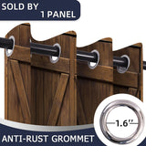 Retro Wooden Farm Doors Door Curtains for Doorways, Rural Farmhouse Barn Wood Blackout Curtain for Kids Bedroom Closet, Grommet Thermal Insulated Privacy Door Drapes for Room Divider, 42" W x 80" L Czrouz