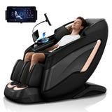 4D Massage Chair Full Body, Zero Gravity Chair with 57'' Dual-core SL Track, Music Synced Massage Recliner, Deep Yoga Stretch with Body Scan, Foot Rollers, Heating, Upgraded Calf, Bluetooth, Black Hitree
