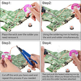 Soldering Iron Kit Electronics, 21-in-1, 90W LCD Adjustable Temperature Soldering Iron, 5pcs Soldering Iron Tips, Soldering Iron Stand, Desoldering Pump, Magnifier, Solder Wire, Tweezers, PU Carry Bag handskit