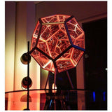 Bobbird Infinity Dodecahedron Creative Cool Infinity Dodecahedron Night Light Furniture Decoration Table Lamp, Party Atmosphere Light, Spiral Space LED Dimmable Light Bobbird